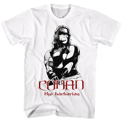 Buy Conan The Barbarian Classic Movie Black & Red War Paint Men's T-Shirt • 38.94£