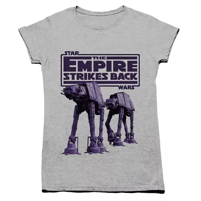Buy Ladies Star Wars Empire Strikes Back AT-AT Retro T Shirt Sith Jedi Vader Solo • 18.99£