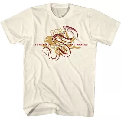 Buy Hunger Games - Bird And Snake Overlay - Off-White Short Sleeve Adult T-Shirt • 64.25£