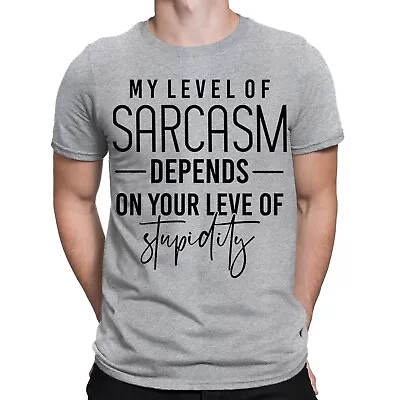 Buy My Level Of Sarcasm Depends On Funny Sarcastic Mens Womens T-Shirts Top #BAL1 • 9.99£