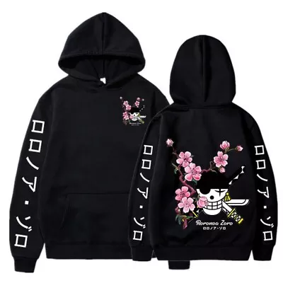 Buy Anime One Piece Printed Hooded Pullover Sweatshirt Women Men Unisex Clothes Tops • 19.39£