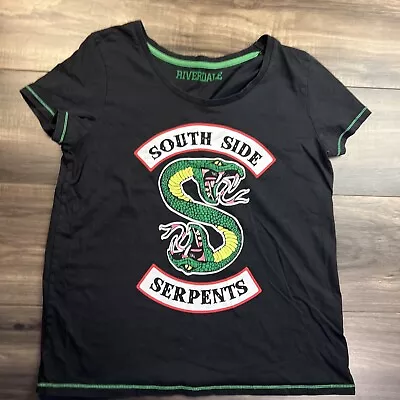 Buy South Side Serpents Shirt Womens Large Black Riverdale Short Sleeve T-Shirt • 11.05£