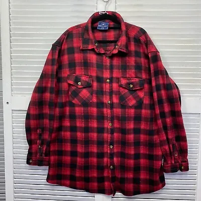 Buy DBK Apparel Flannel Shirt Mens 5XL Plus Red Check Long Sleeve Big & Tall • 15.64£