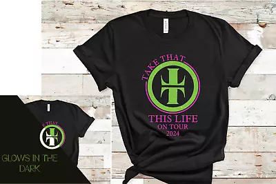 Buy Take That This Life Unofficial Tour T Shirt Black, Neon Glitter Glow In The Dark • 17.99£