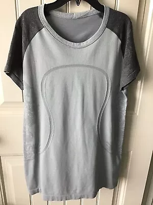 Buy 🌼Lululemon Swiftly Tech Short Sleeve *Lace Silver Slate / Black Size 12 • 14.21£