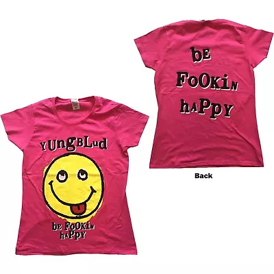 Buy Yungblud Raver Smile T-Shirt Officially Licensed Ladies Fit Size S Pink FREE P&P • 15.79£