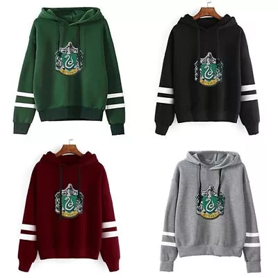 Buy Unisex Adult Harry Potter Slytherin Hoodie Pullover Coat Sweatershirt Hooded Top • 13.03£