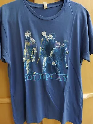 Buy COLDPLAY Tour T Shirt 2016 World Tour Head Full Of Dreams Med Blue TShirt • 9.95£