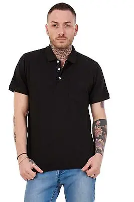 Buy Mens Cotton T-Shirts Regular Fit Plain Polo Pocket Casual Formal Shirt Top M-XXL • 7.95£