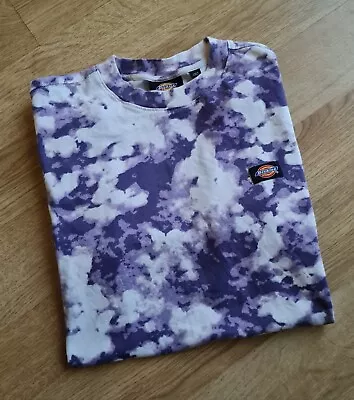 Buy Mens Dickies Purple / White Tie Dye T Shirt Size Small • 14.95£