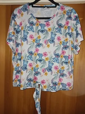 Buy Disney Stitch Size 18 Ladies Tie Front Tshirt • 1.20£