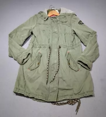 Buy Tommy Hilfiger Military Jacket Womens Medium Khaki Parka Mod Brit Pop Vintage  • 30.20£