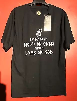 Buy House Of Spells T Shirt Size L New With Tags Black Odin Direwolf Print • 6.99£