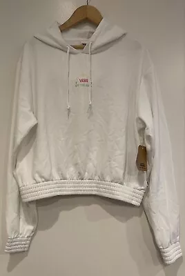 Buy Vans Womens The Original Off The Wall Cozy Soft Fleece Pulover Hoodie White Sz M • 34.20£