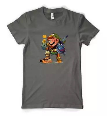 Buy Link Mario Mash Up Zelda Plumber Gamer Gaming Personalised Unisex Kids T Shirt • 14.49£