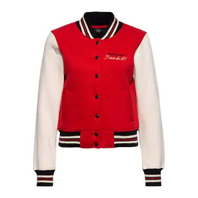Buy King Kerosin Queen Kerosin Motor Queen College Sweat Ladies Jacket Red / White • 67.49£