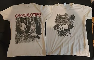 Buy 2x T-shirt Cannibal Corpse Mammoth Grinder Death Metal T-shirts Morbid Angel • 3.99£