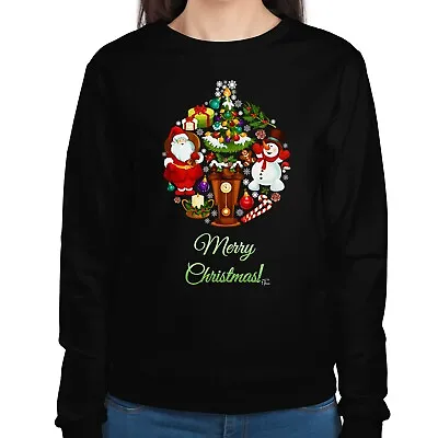 Buy 1Tee Womens Merry Christmas Bauble Made Of Christmas Favourites Jumper • 19.99£