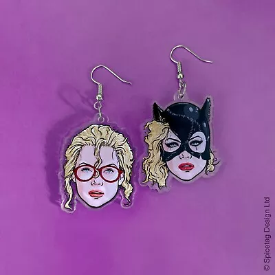 Buy Selina Christmas Earrings Superhero Jewellery Drop Hanging Catsuit 90's 1990's • 14£