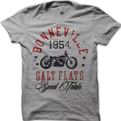 Buy 1954 Speed Trials Bonneville Salt Flats Biker Motorcycle Vintage Look T-shirt • 12.55£