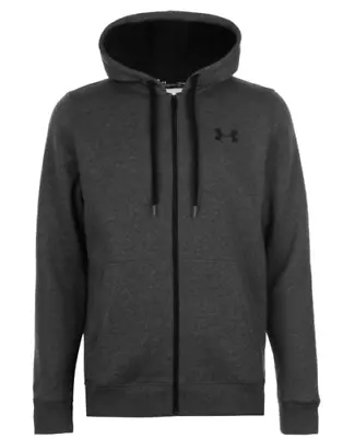 Buy UNDER ARMOUR Mens Carbon Grey Rival Full Zip Hoodie Sweater Top Small BNWOT • 26.24£