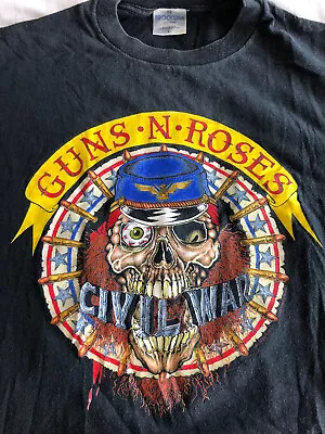 Buy Original 1991 Guns N Roses Civil War Get In The Ring Tour T Shirt • 145£