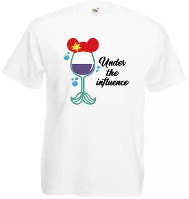 Buy Under The Influence Ariel Inspired White T-shirt Drink Alcohol Funny Top Gift • 9.49£