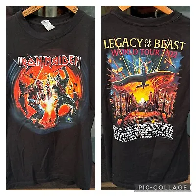 Buy Iron Maiden Concert Tee 2022 Legacy Of The Beast Womens Small Metal Tour • 14.18£