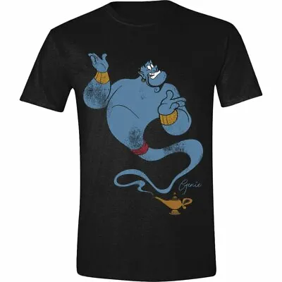 Buy Official Disney - Aladdin Classic Genie Black T-shirt (new) • 16.99£