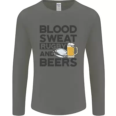 Buy Blood Sweat Rugby And Beers Funny Mens Long Sleeve T-Shirt • 12.99£