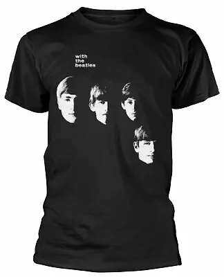 Buy Official The Beatles With The Beatles Mens Black T Shirt The Beatles Classic Tee • 12.95£