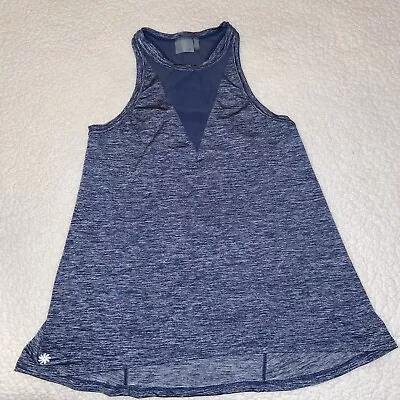 Buy Blue Womens Athleta Heathered Utopia Racerback Workout Tank Top | Size Small • 6.75£