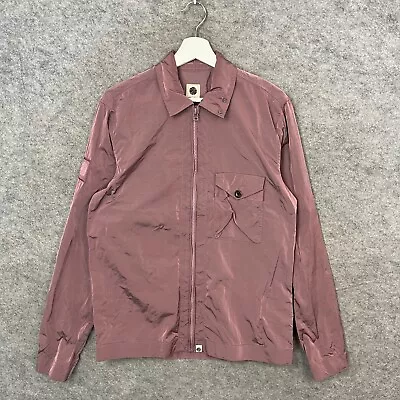 Buy Pretty Green Jacket Mens Small Pink Overshirt Windbreaker Coat Lightweight Top • 34.99£