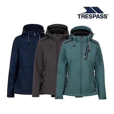 Buy Trespass Womens Softshell Jacket With Zip Off Hood And Contrasting Colour Trims • 55.99£
