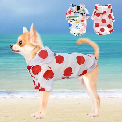 Buy Anti UV Pet Puppy Small Dog Clothes Hoodie Summer Sun Protection Clothing Jacket • 7.07£