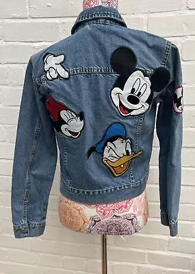 Buy Zara Disney Mickey Minne Mouse Daffy  Denim Jacket XS Blue  • 79.99£