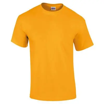 Buy Gildan Ultra Mens Heavy Cotton T-Shirt Soft Short Sleeve Neck Top Sports Gym Tee • 6.95£