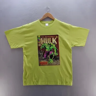 Buy MARVEL T Shirt XL Green Graphic Print The Incredible Hulk Comic Short Sleeve • 8.99£