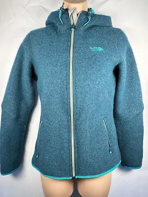 Buy THE NORTH FACE Wool Hooded Fleece Jacket Green Size Small • 28£
