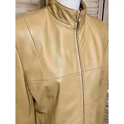 Buy Vintage 90s Liz Claiborne Genuine Leather Moto Style Jacket Sx 12 • 69.17£