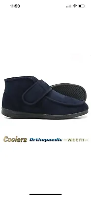 Buy Mens Diabetic Orthopaedic Winter Warm Easy Close Wide Fit Slippers Size 10 • 8.50£