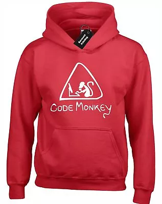 Buy Code Monkey Hoody Hoodie Computer Prorgammer Pc Gamer It Department Joke Gaming • 16.99£