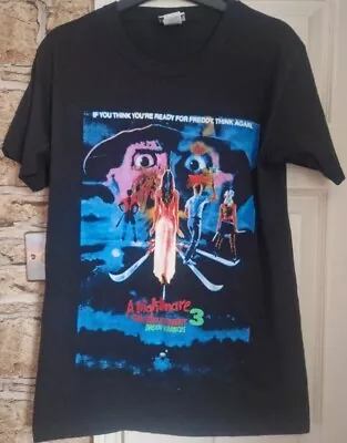 Buy A Nightmare On Elm Street 3 T Shirt Dream Warriors Horror Movie Tee Film Rare S • 13.50£