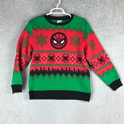 Buy Mad Engine Marvel Spiderman Multicolor Ugly Christmas Holiday Sweater L • 14.95£