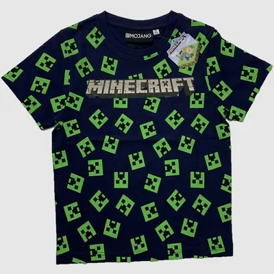 Buy Boys Kids Child Children Minecraft Creeper Gamer T Shirt T-shirt Age 6-12 Years • 8.99£
