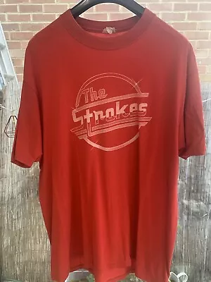 Buy Vintage 2000s The Strokes Red T-shirt Tee  • 75£