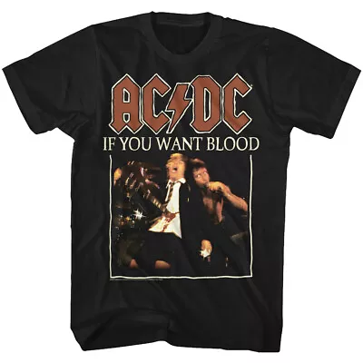 Buy ACDC On Stage If You Want Blood Men's T Shirt Official Heavy Metal Music Merch • 40.90£