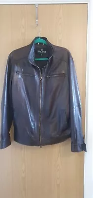 Buy NEW  Size L ~MADE IN ITALY DARK BROWN Premium LEATHER JACKET SIZE 52 ITALY • 30£