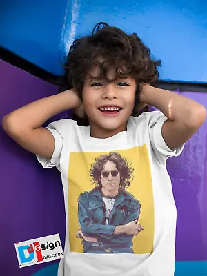 Buy John Lennon Yellow NY T-Shirt Boys Girls Movie Retro Tee Children Gift Kids • 6.99£