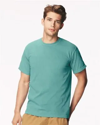 Buy Comfort Colors SEAFOAM Heavyweight Dyed Short Sleeve T-Shirt Tee Top 1717 • 9.99£
